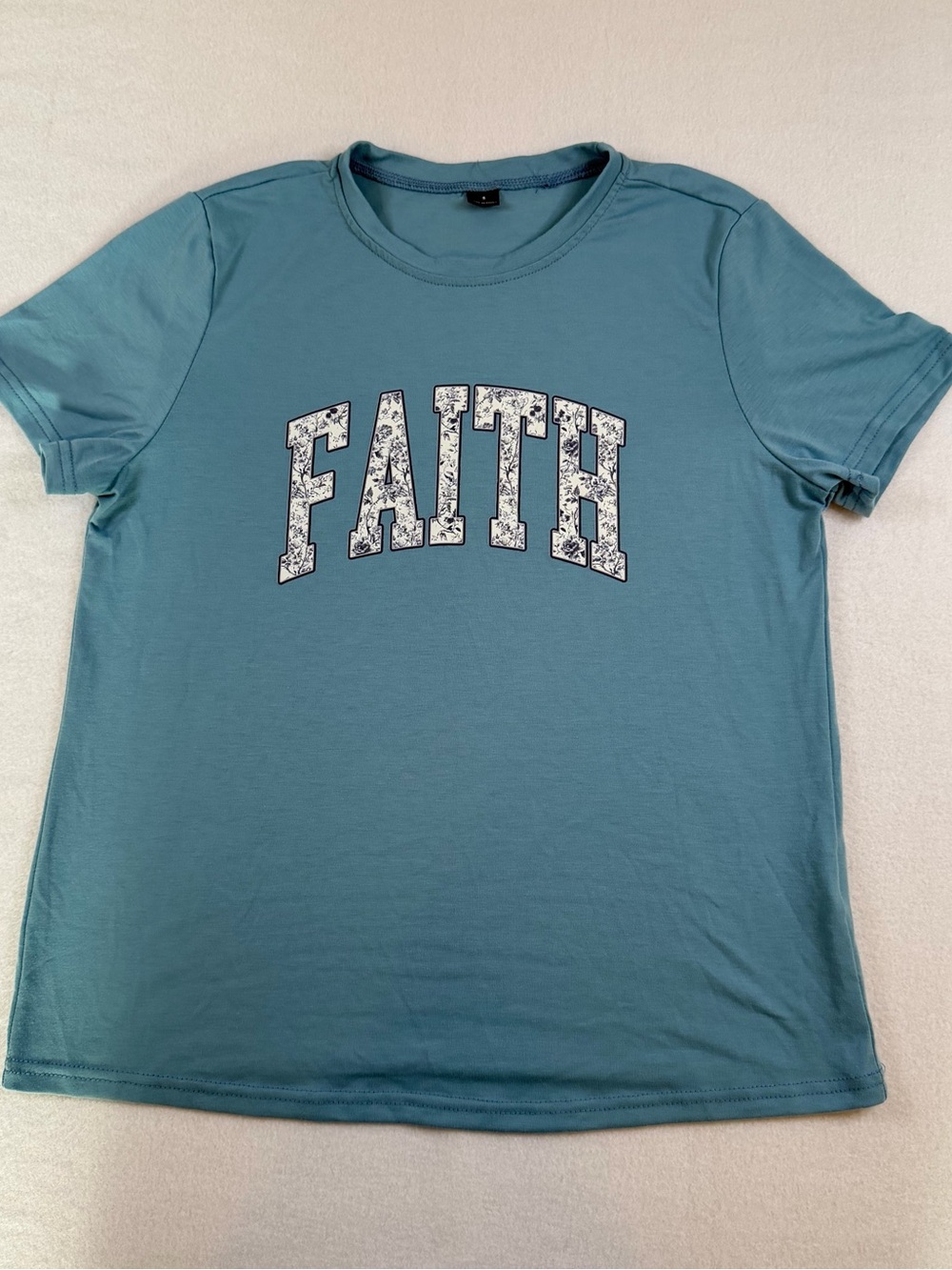Women's Teal FAITH Graphic Short Sleeve Tee